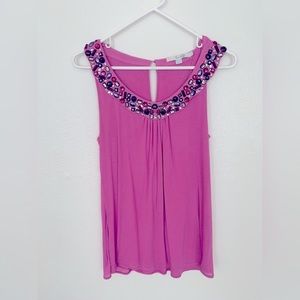 Boden jeweled tank top in #barbie pink. Sz 8 US.
